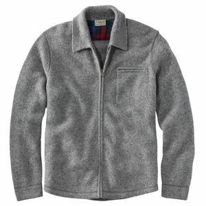 L.L. Bean Vintage Shetland Wool Full Zip Sweater (Small, Gray)